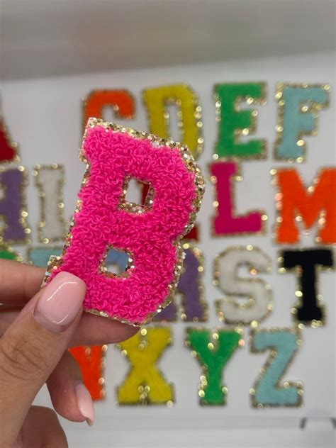 6 inch chenille letters.